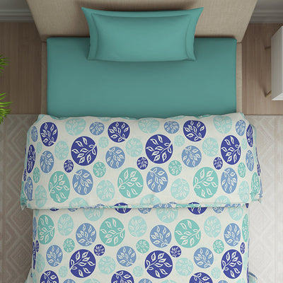Ornate Blue Polycotton Quilt Single Harmony - By Welspun