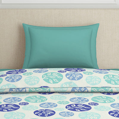 Ornate Blue Polycotton Quilt Single Harmony - By Welspun