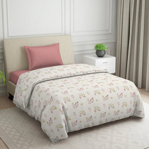 Floral Grey Polycotton Quilt Single Harmony - By Welspun