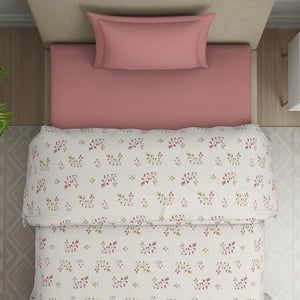 Floral Grey Polycotton Quilt Single Harmony - By Welspun