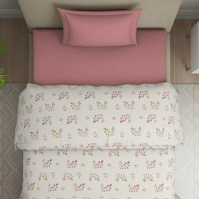 Floral Grey Polycotton Quilt Single Harmony - By Welspun