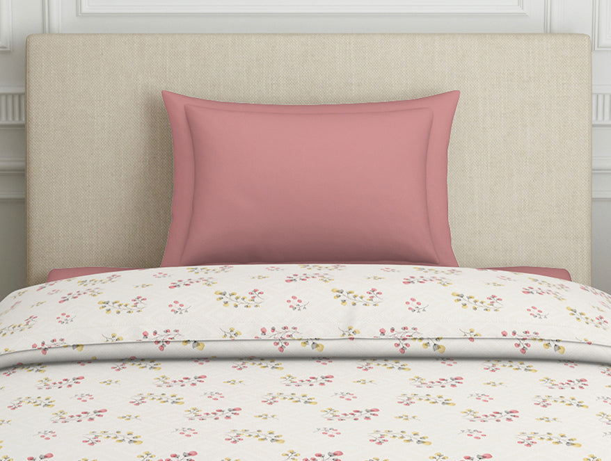 Floral Grey Polycotton Quilt Single Harmony - By Welspun