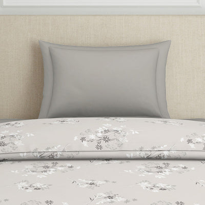 Floral Grey Polycotton Quilt Single Harmony - By Welspun