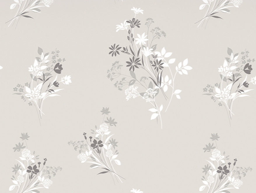 Floral Grey Polycotton Quilt Single Harmony - By Welspun