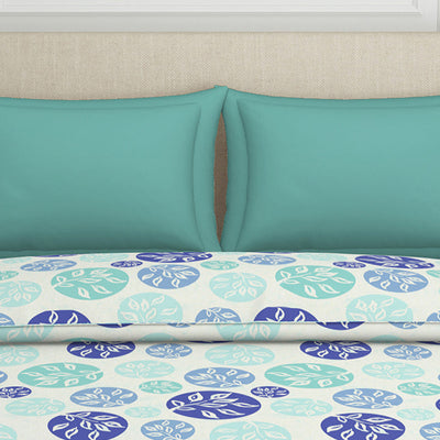 Ornate Blue Polycotton Quilt Double Harmony - By Welspun