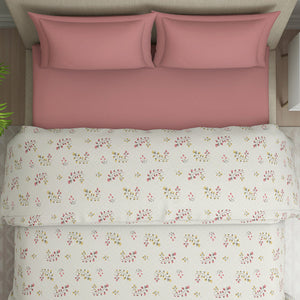 Floral Grey Polycotton Quilt Double Harmony - By Welspun