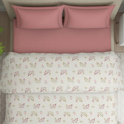Floral Grey Polycotton Quilt Double Harmony - By Welspun