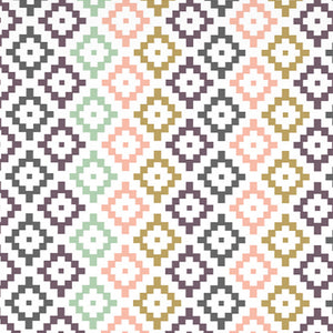 Geometric Pink Polycotton Quilt Double Harmony - By Welspun