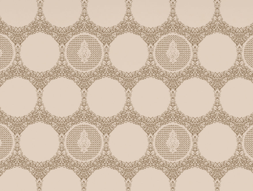Ornate Beige Polycotton Quilt Double Harmony - By Welspun