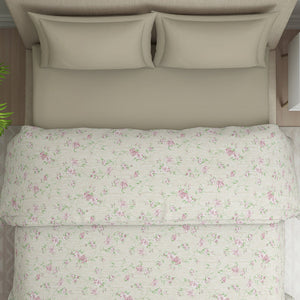 Gloral Pink Polycotton Quilt Double Harmony - By Welspun