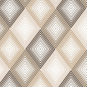 Geometric Beige Polycotton Quilt Double Harmony - By Welspun