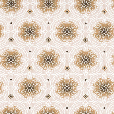 Ornate Brown Polycotton Quilt Double Harmony - By Welspun