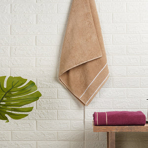 Solid Dark Pink 100% Cotton Bath Towel - Radiance By Spaces