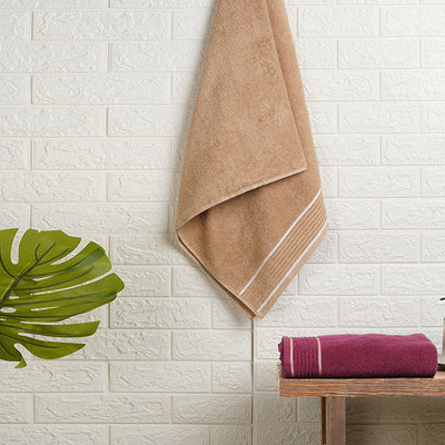 Solid Dark Pink 100% Cotton Bath Towel - Radiance By Spaces
