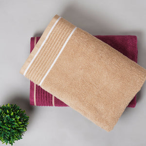 Solid Dark Pink 100% Cotton Bath Towel - Radiance By Spaces