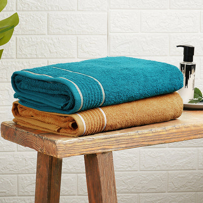 Solid Dark Teal 100% Cotton Bath Towel - Radiance By Spaces