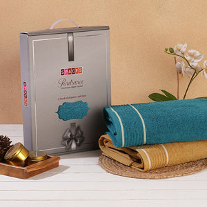 Solid Dark Teal 100% Cotton Bath Towel - Radiance By Spaces