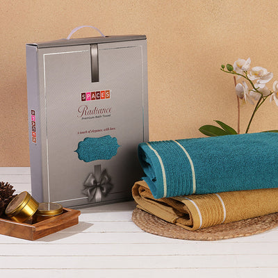 Solid Dark Teal 100% Cotton Bath Towel - Radiance By Spaces