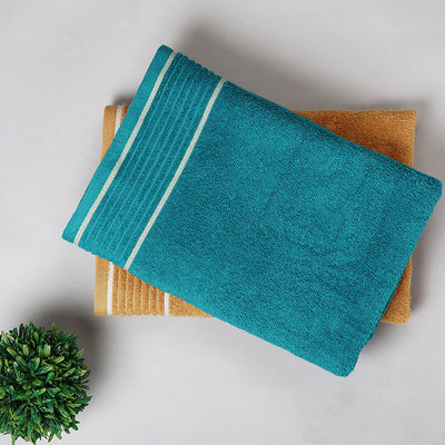 Solid Dark Teal 100% Cotton Bath Towel - Radiance By Spaces