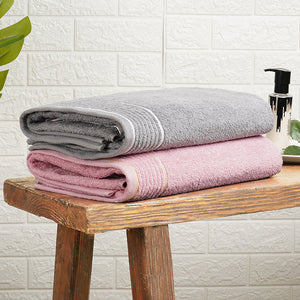 Solid Grey 100% Cotton Bath Towel - Radiance By Spaces