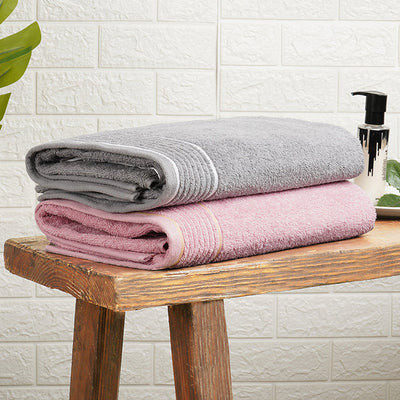 Solid Grey 100% Cotton Bath Towel - Radiance By Spaces
