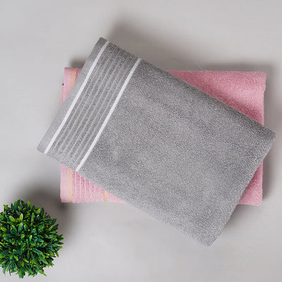 Solid Grey 100% Cotton Bath Towel - Radiance By Spaces