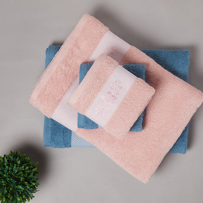 Solid Blush 100% Cotton Towel Combo - Aurum By Spaces