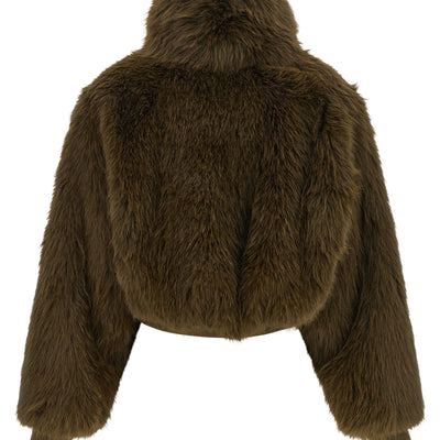 Pinko Bomber Jacket With Fur Inserts
