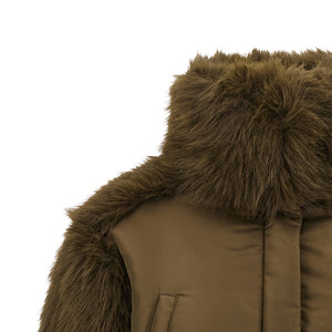 Pinko Bomber Jacket With Fur Inserts