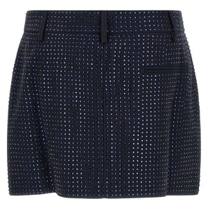 Pinko Soave Skirt With Rhinestones