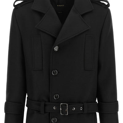 Pinko Double-breasted Belted Coat
