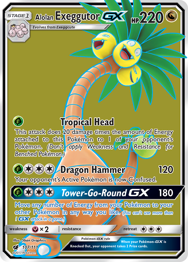 Alolan Exeggutor-GX - 107/111 - Rare Ultra