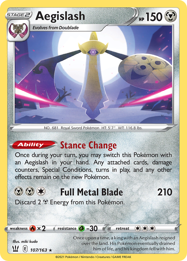 Aegislash - 107/163 - Rare Holo