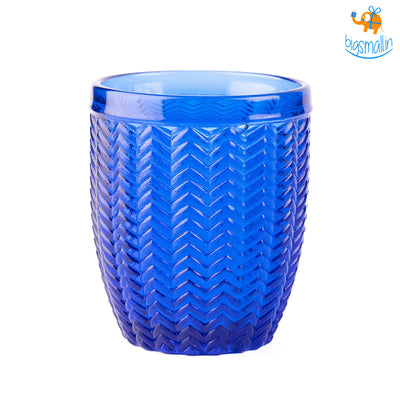 Azure Textured Glasses - Set of 6