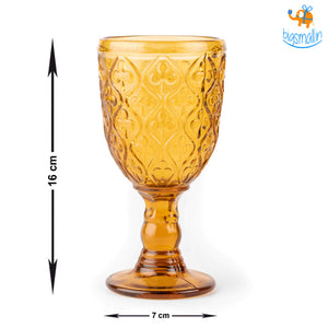 Amber Stem Glass - Set of 6