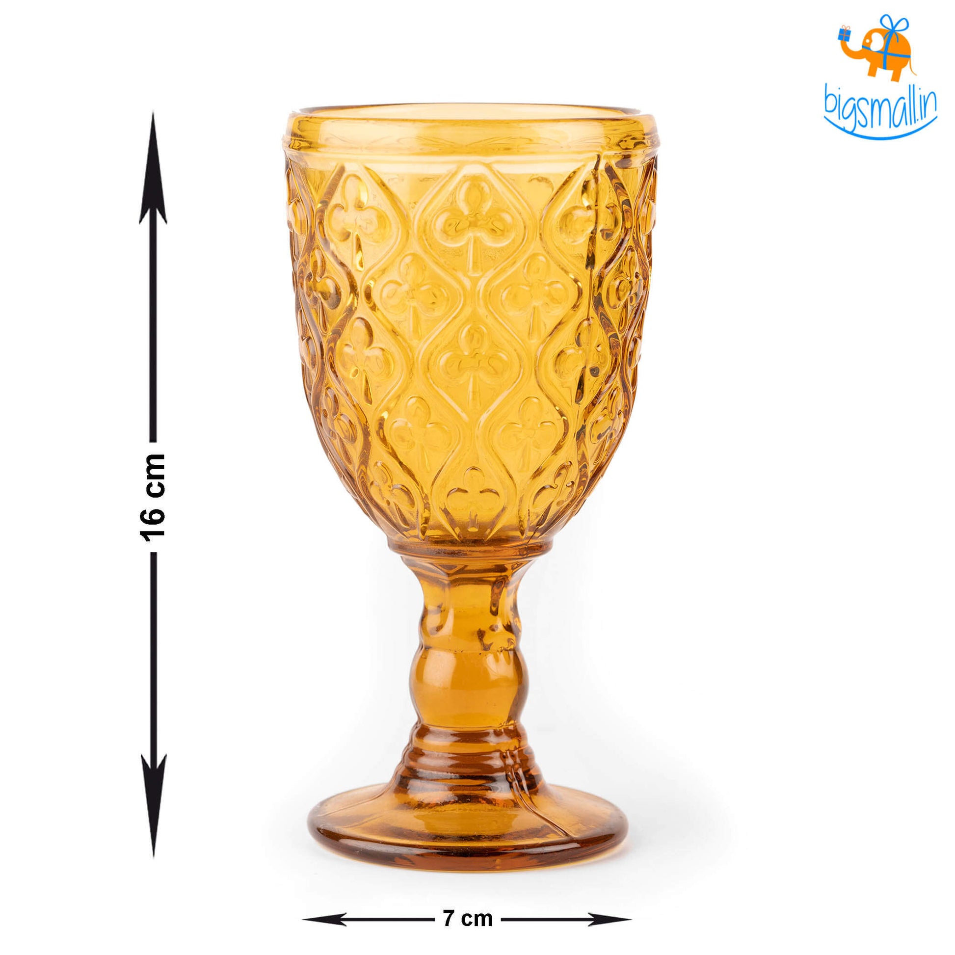 Amber Stem Glass - Set of 6