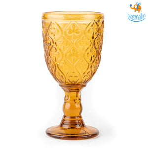 Amber Stem Glass - Set of 6