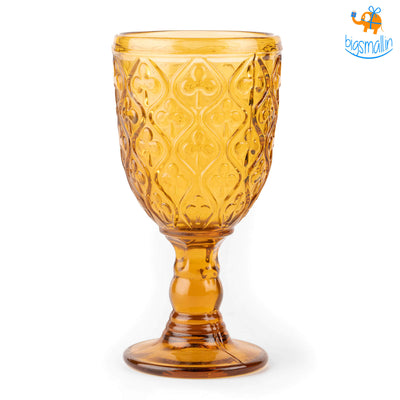 Amber Stem Glass - Set of 6