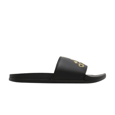 adidas Adilette Comfort Slides Core Black Gold Metallic