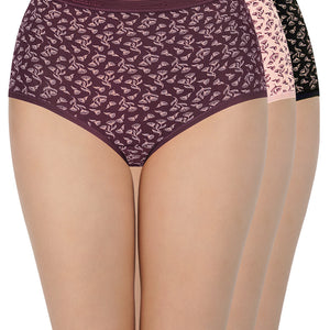 Print High Rise Full Brief Panties (Pack of 3)