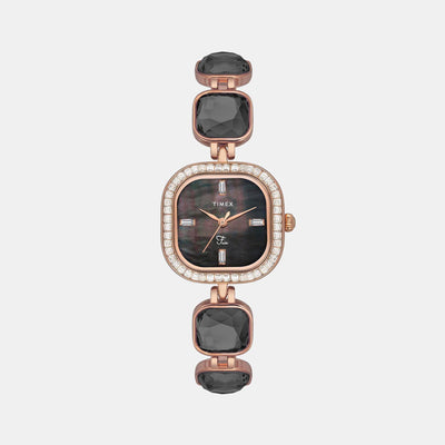 Fria Women Quartz Mother Of Pearl Dial Analog Brass Watch TWEL17103