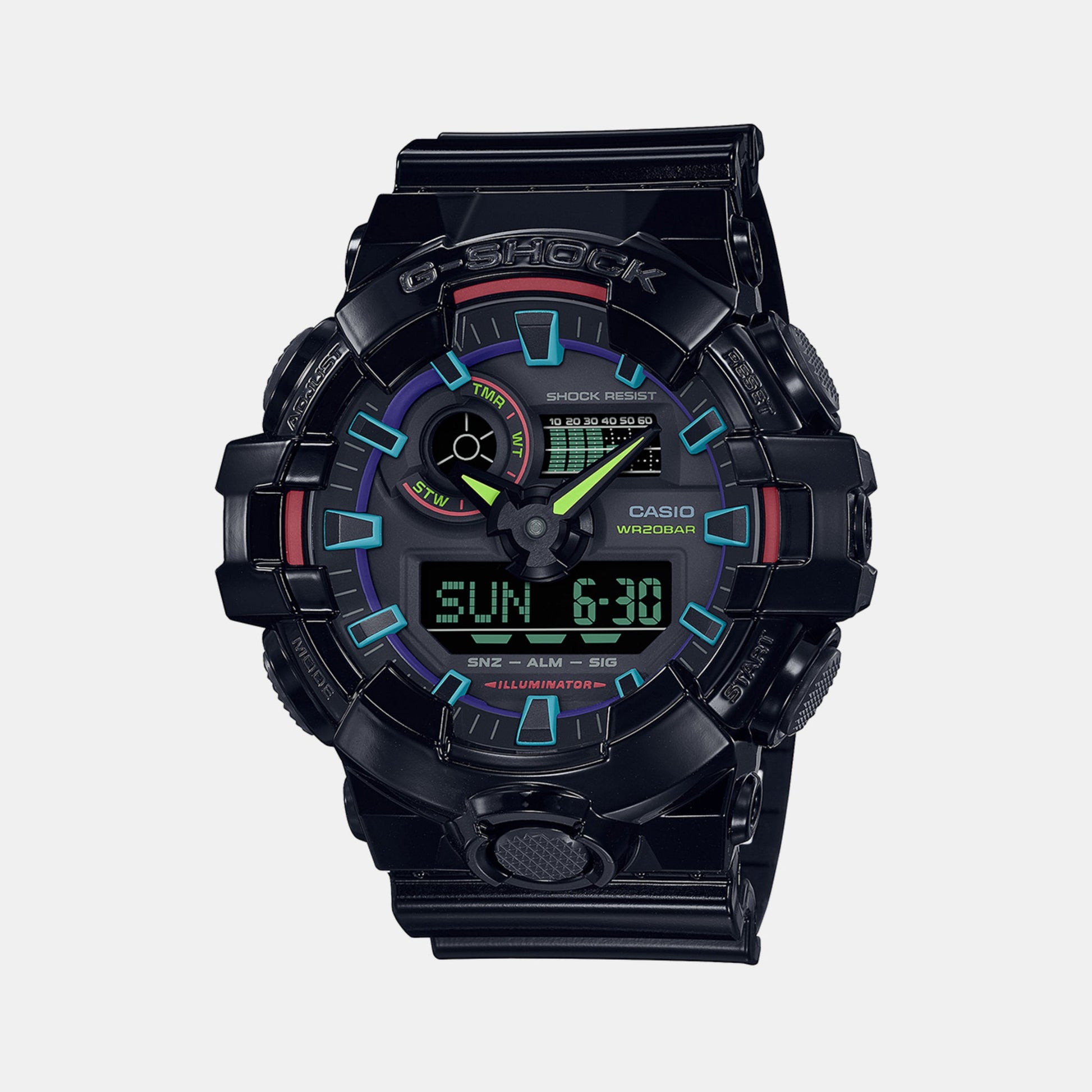 G-Shock Men Quartz Black Dial Analog-Digital Resin Watch G1369