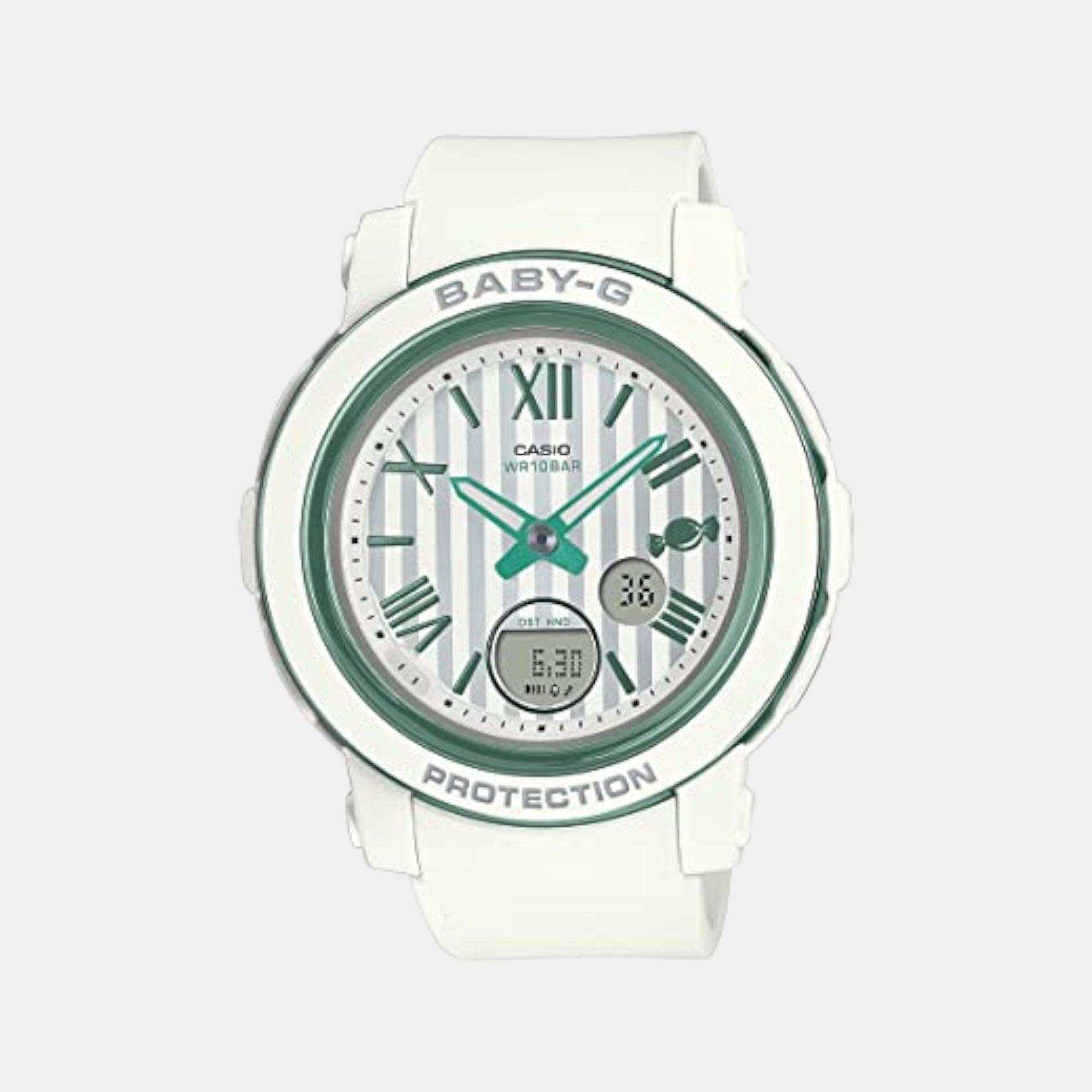 Baby-G Men Quartz White Dial Analog-Digital Resin Watch B233
