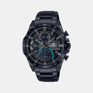 Edifice Men Quartz Black Dial Chronograph Stainless Steel Watch ED568