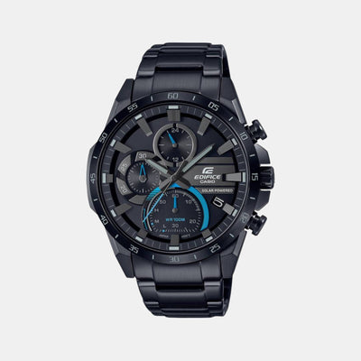 Edifice Men Quartz Black Dial Chronograph Stainless Steel Watch ED568
