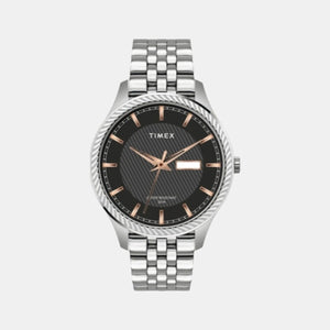 Classics Men Quartz Black Dial Analog Stainless Steel Watch TW0TG7500