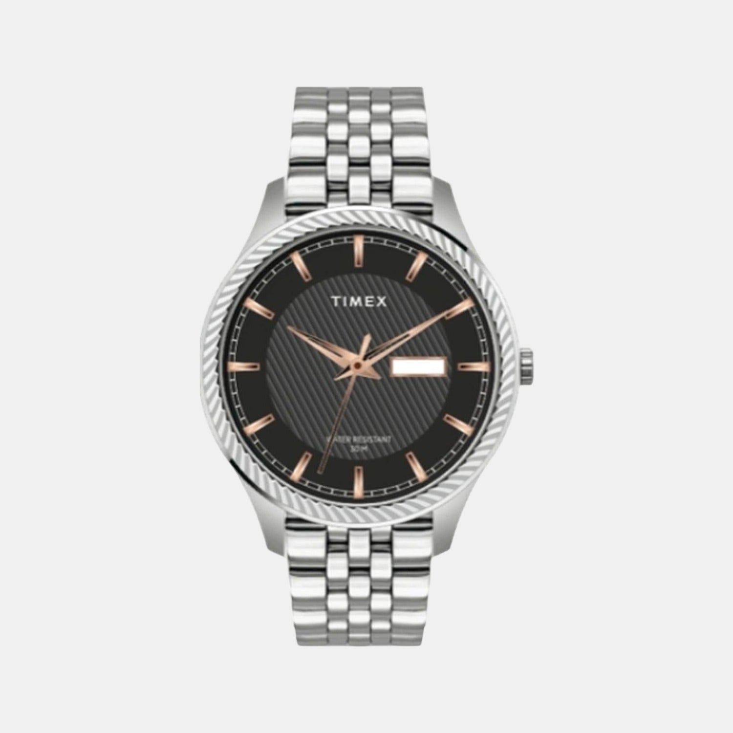 Classics Men Quartz Black Dial Analog Stainless Steel Watch TW0TG7500