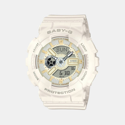 Baby-G Men Quartz White Dial Analog-Digital Resin Watch B228