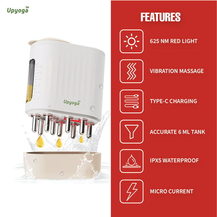 Upyogaa Red Light Therapy Electric Scalp Massager & Hair Oil Applicator | 1 Year Warranty