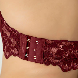 Femme Lace Padded Wired Multiway Bra - Biking Red